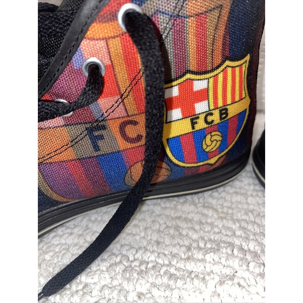 FCBARCELONA Football Team Canvas Colorful Sneakers Mid Rise Size 10 Men - Picture 2 of 6